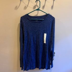 BNWT XXL A New Day long sleeved navy heathered tee.